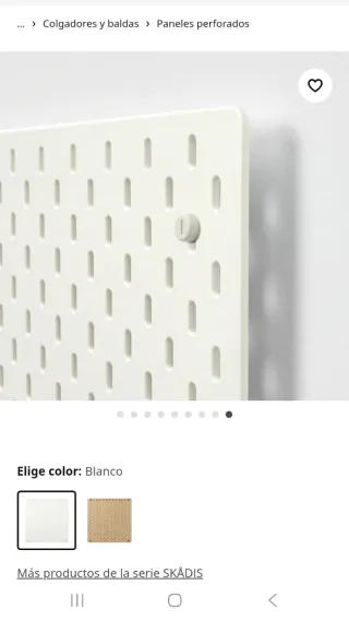 Tablero perforado SKÅDIS blanco Ikea