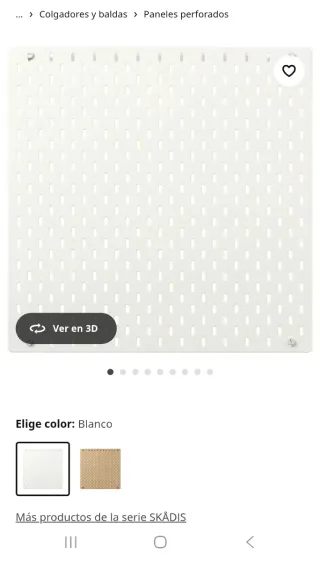 Tablero perforado SKÅDIS blanco Ikea