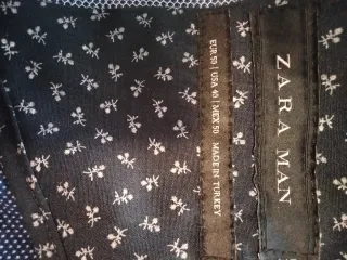 Blazer Zara Hombre Azul Gris