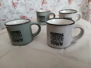 Lote 4 tacitas café Morning Coffee