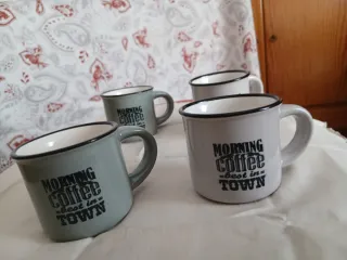 Lote 4 tacitas café Morning Coffee