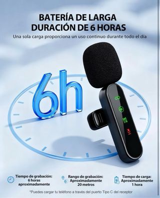 Micrófono Inalámbrico Negro