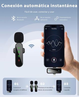 Micrófono Inalámbrico Negro