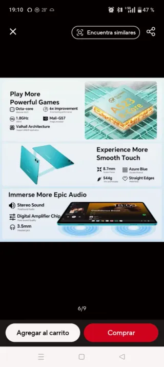 TABLET ANDROID NUEVA DE 10.1 PULGADAS (4/64)