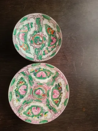 Plato y cuenco de porcelana china
