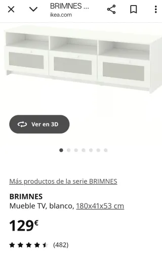 Mueble TV IKEA BRIMNES Blanco