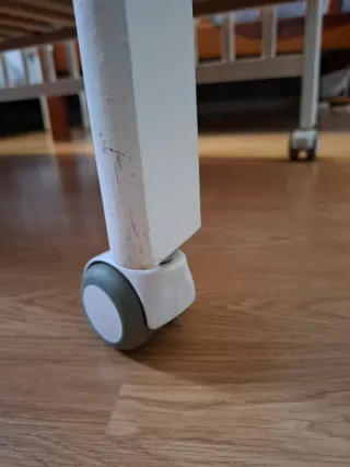 Cuna madera blanca 125x65 + pack textil