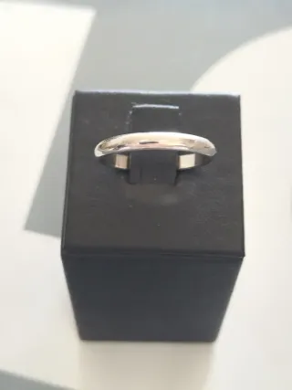 Alianza oro blanco hombre nueva