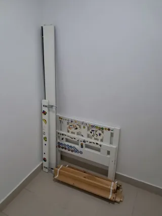 Cama infantil IKEA blanca 70x160 cm  +  colchón