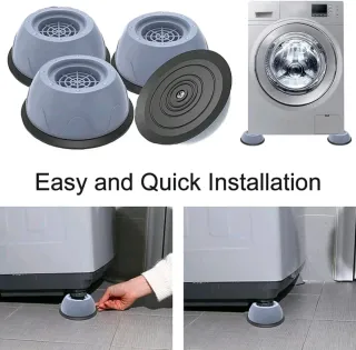 Set 4 Piedini Antivibrazione Lavatrice Universali