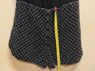 Mono corto pedrería negro y plata