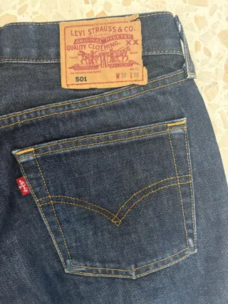 Vaqueros Levis 501 Mujer Azul