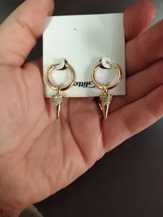 Pendientes Aro Dorado con Puntas