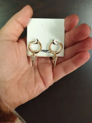 Pendientes Aro Dorado con Puntas