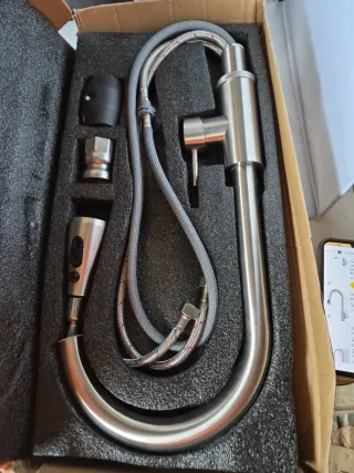 Grifo de Cocina Extensible Acero Inoxidable