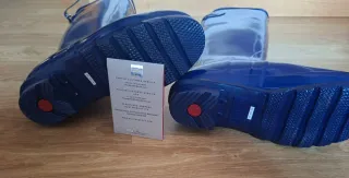 Botas Agua Hunter Mujer Azul Brillo Talla 39