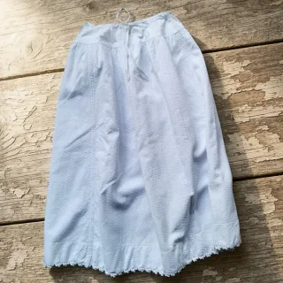 Enagua antigua francesa eduardina 1910 · piqué