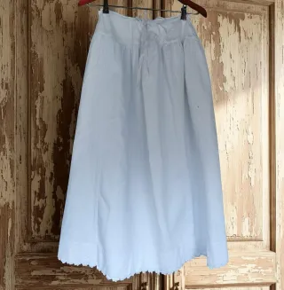 Enagua antigua francesa eduardina 1910 · piqué