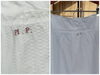 Enagua antigua francesa eduardina 1910 · piqué