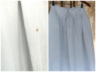 Enagua antigua francesa eduardina 1910 · piqué