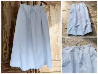 Enagua antigua francesa eduardina 1910 · piqué