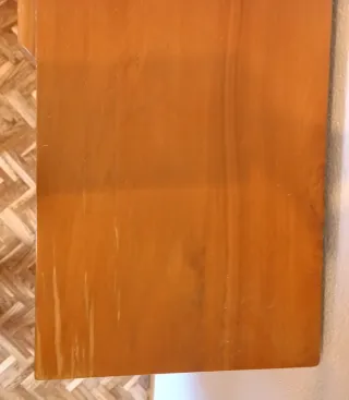 Cabecero madera con mesita noche