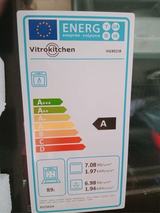 Horno Vitrokitchen 90cm Gas Natural Inox