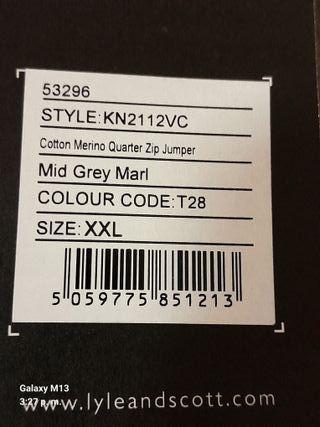 Jersey Lyle & Scott Gris Talla XXL