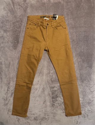 Pantalones H&M Skinny Fit Marrones Talla S