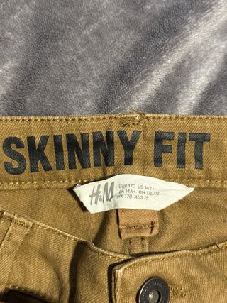 Pantalones H&M Skinny Fit Marrones Talla S