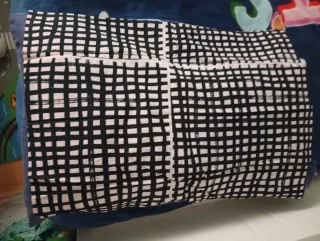 Fodera nordica 90cm a quadri bianco e nero