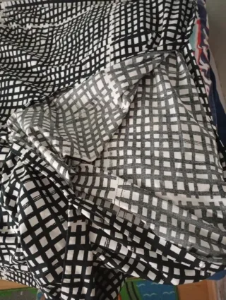 Fodera nordica 90cm a quadri bianco e nero