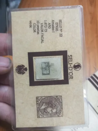 Sello España Amadeo I 10 Pesetas