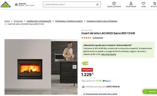 INSERT LEÑA LACUNZA 800 13Kw