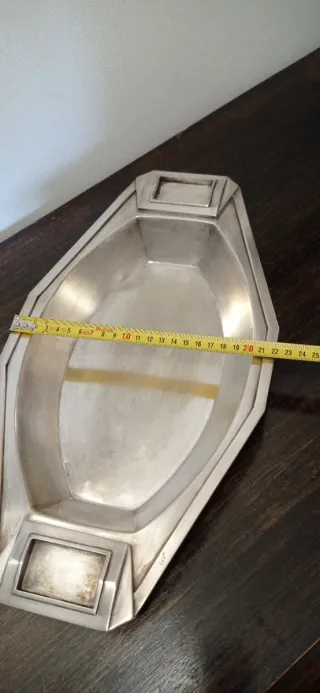 Piatto da portata argentato - REX - Art Decò