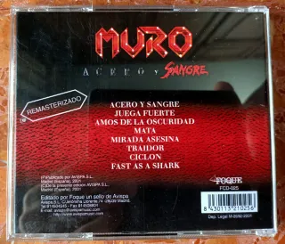 MURO - Acero y Sangre. Cd