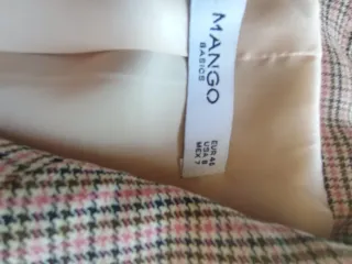 Traje de pantalón Mango gris cuadros