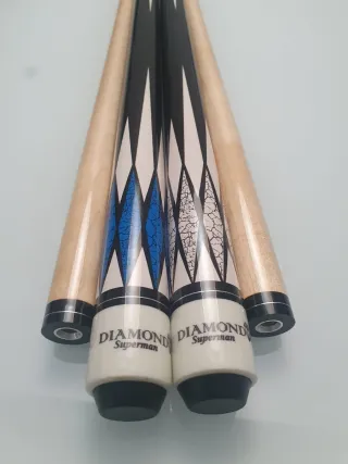 2 Tacos de Billar DIAMOND SUPERMAN GREEN Y WHITE