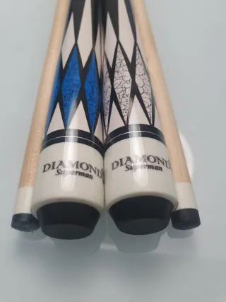 2 Tacos de Billar DIAMOND SUPERMAN GREEN Y WHITE