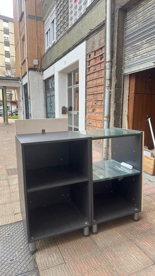 Mostrador modular comercio Melamina blanca decape