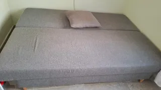 Sofá Cama Ikea Gris Tela