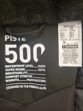 Chaqueta de esquí WEDZE negra