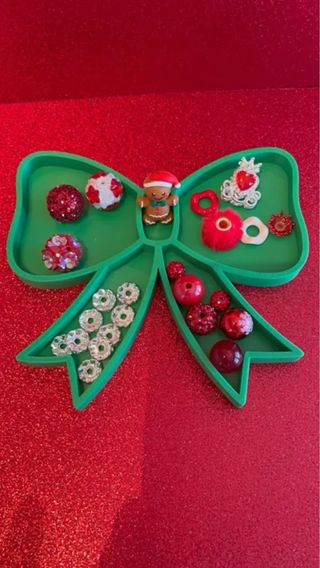 Bandeja joyero lazo rosa