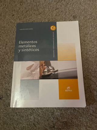 Libro elementos metálicos y sintéticos 1º de FP