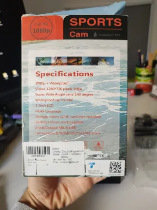 Cámara Deportiva HD 1080p Vemont