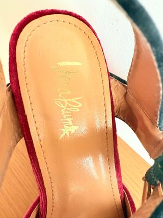 Sandali Vera Blum Plateau Velluto Fucsia Nero