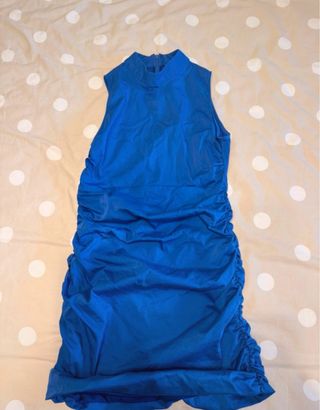 Vestido Zara L azul ajustado