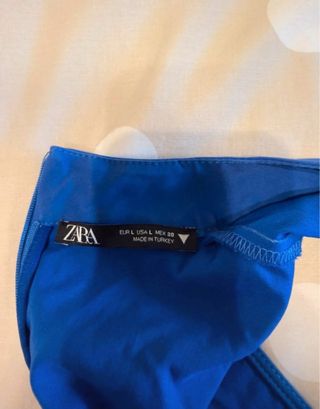 Vestido Zara L azul ajustado