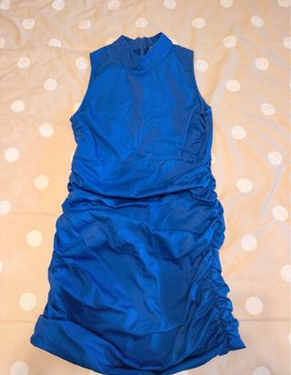 Vestido Zara L azul ajustado