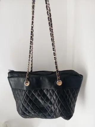 Borsa vintage trapuntata nera